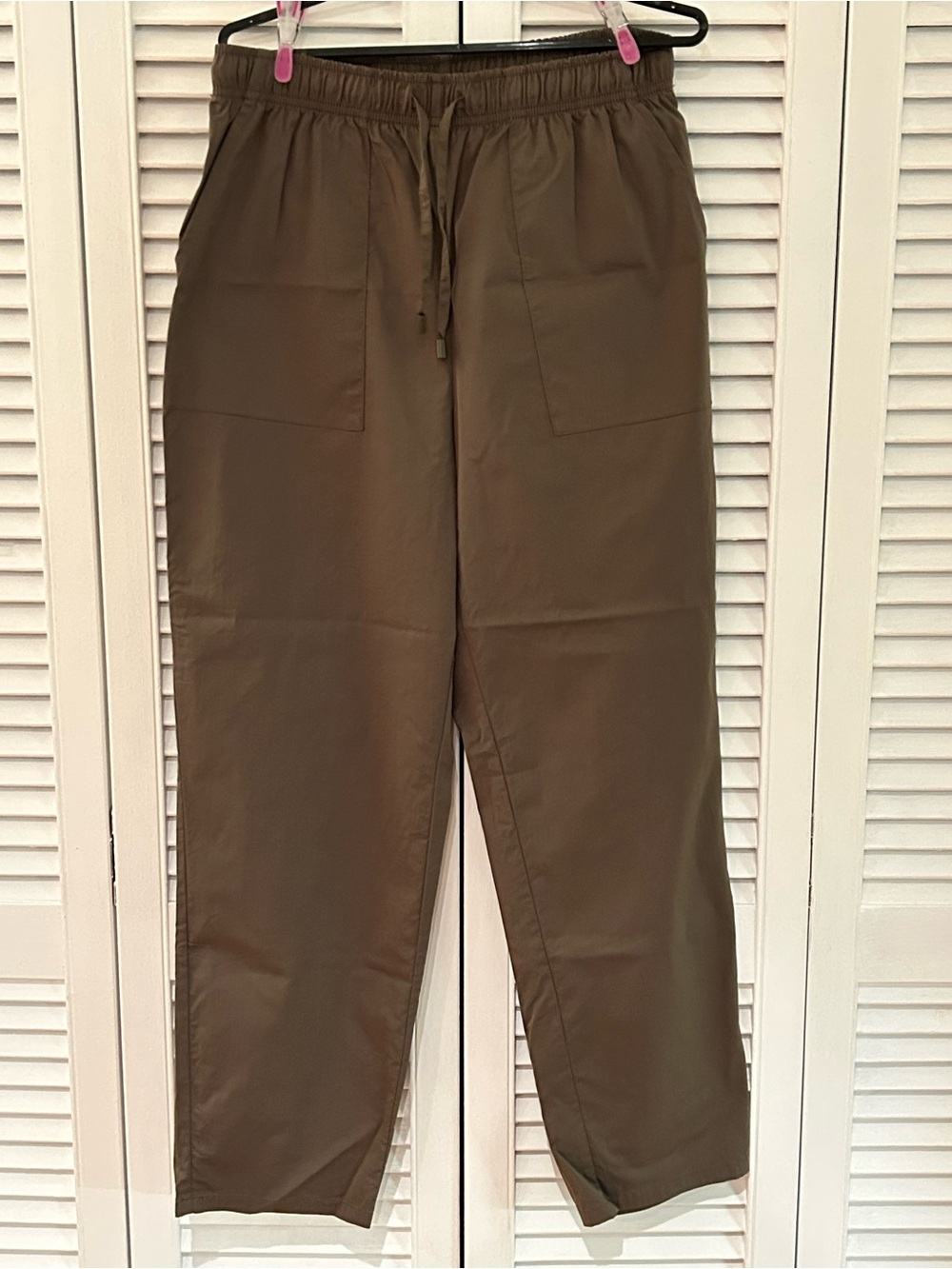 Women’s Olive Brown Drawstring Casual Pants